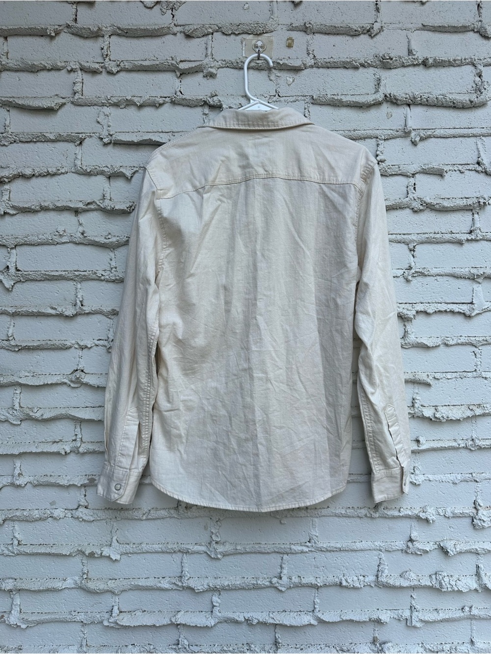 Wrangler Cream Long-Sleeve Western Pearl Snap Button-Front Shirt - Picture 2 of 7